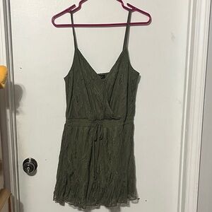 Trixxi Olive Green Lace Romper